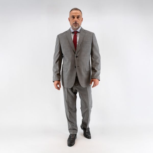 Κοστούμι καρώ Guy Laroche γκρι fit line GLEW21105_854_33 - 54, Γκρι