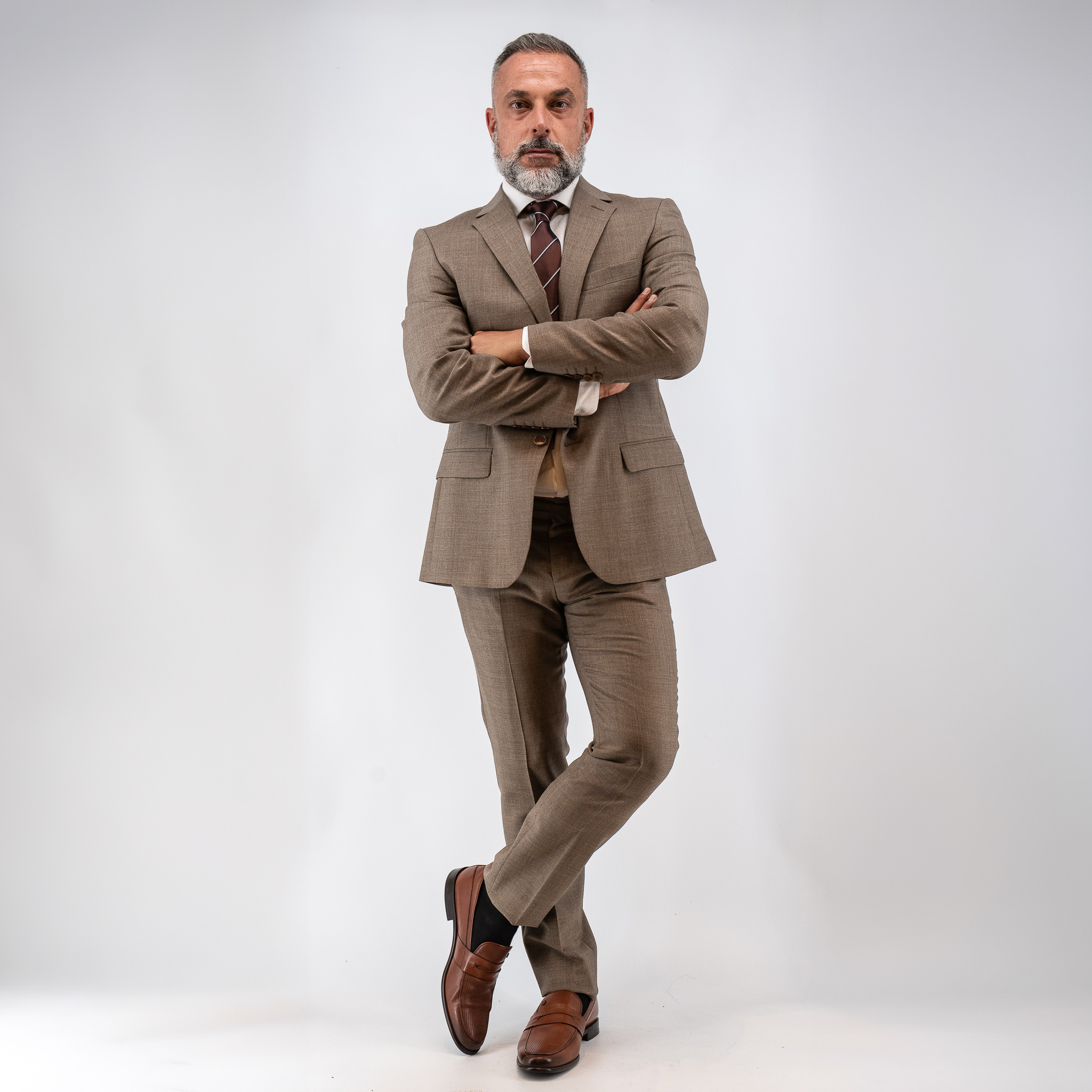 Κοστούμι Guy Laroche μόκα fit line GLEW21115_10121_86 - Image 3