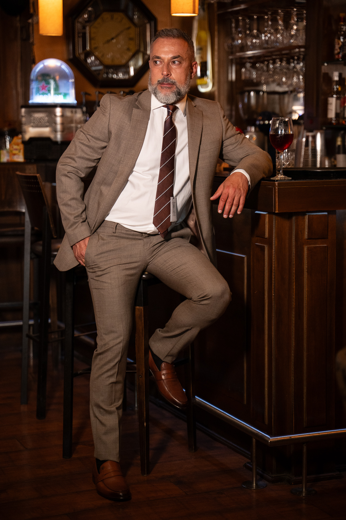 Κοστούμι Guy Laroche μόκα fit line GLEW21115_10121_86 - Image 9