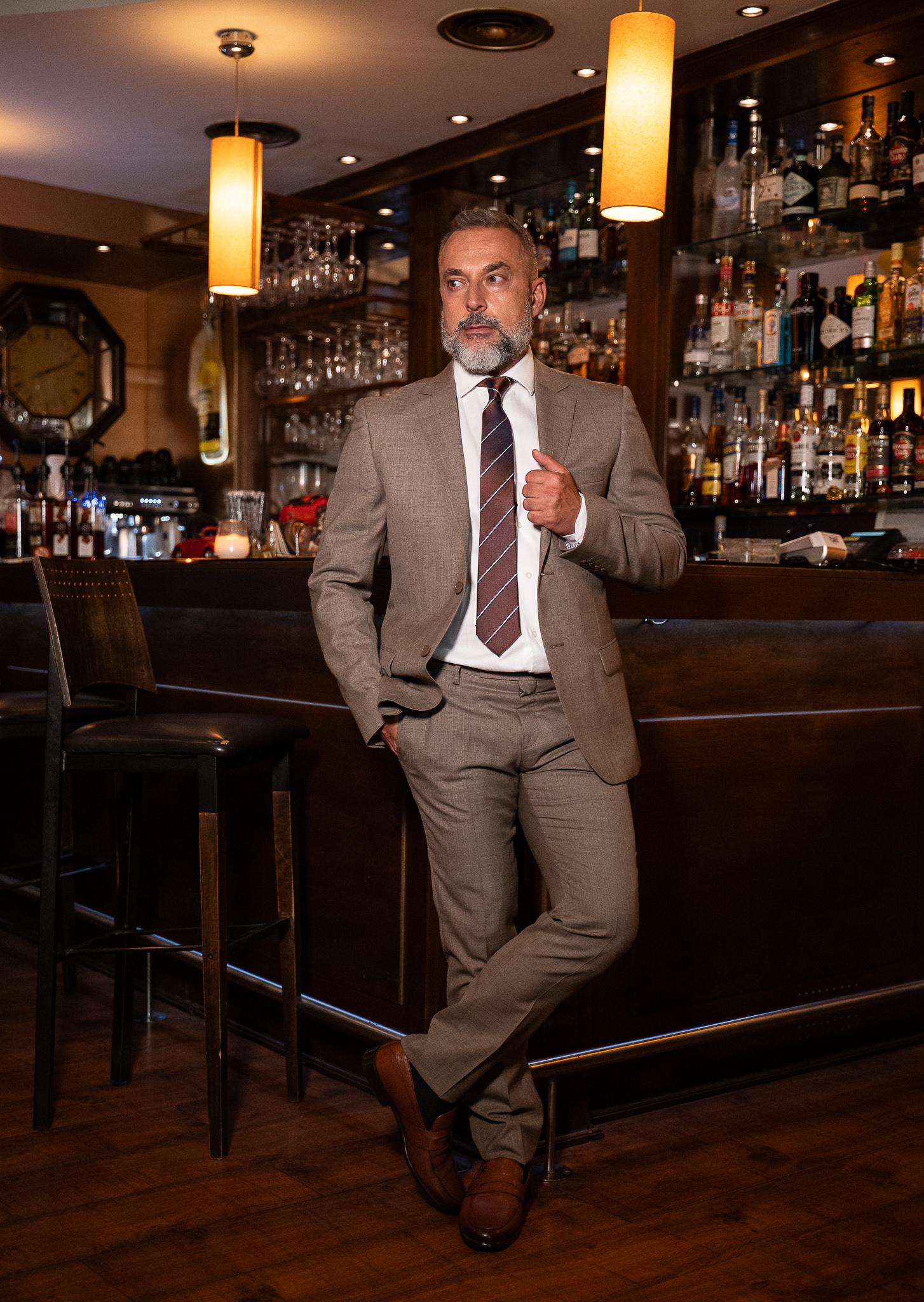 Κοστούμι Guy Laroche μόκα fit line GLEW21115_10121_86 - Image 2