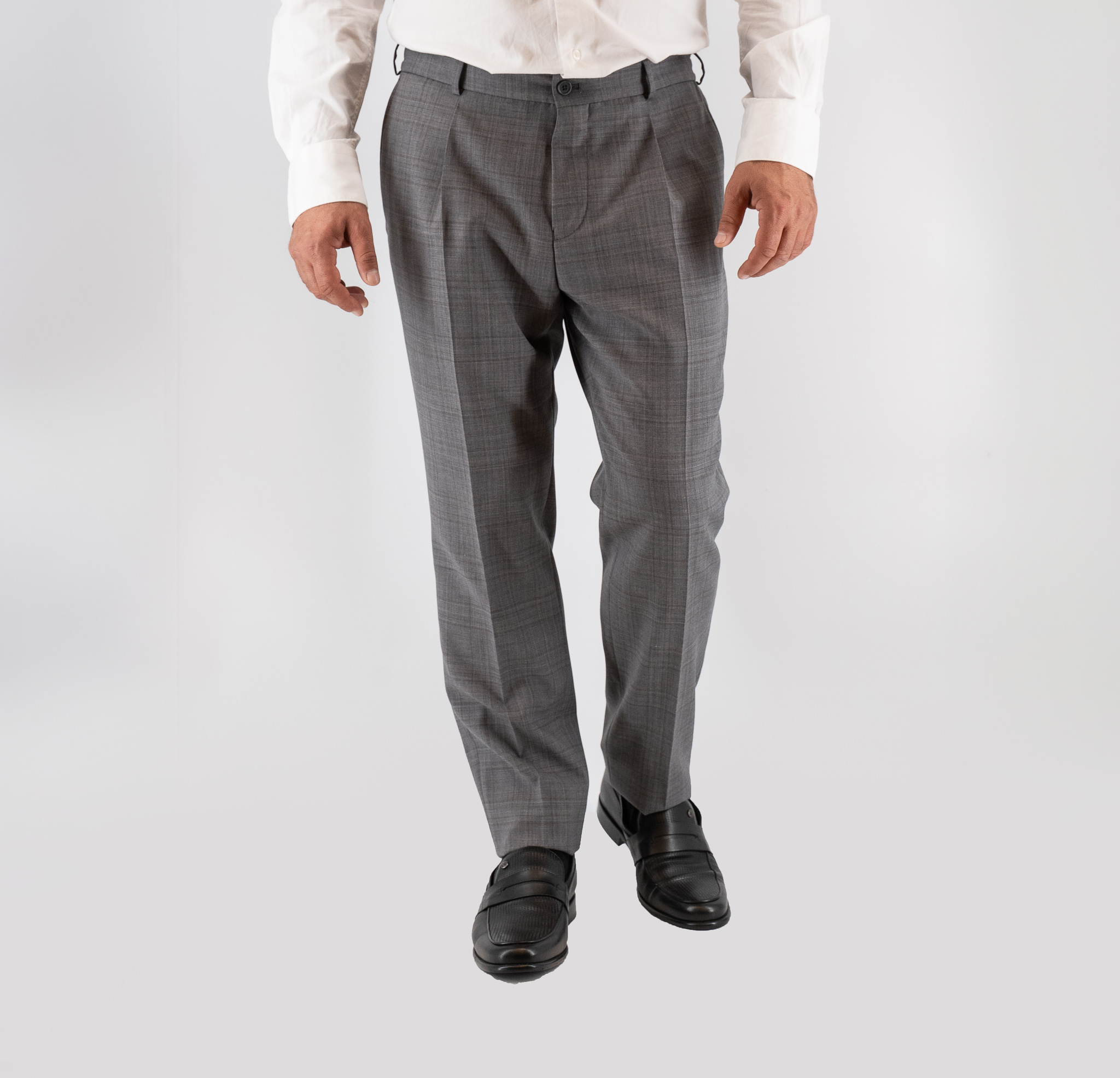 Κοστούμι καρώ γκρι Guy Laroche με παντελόνι με λάστιχο fit line GLEW21116_10855_7 - Image 6