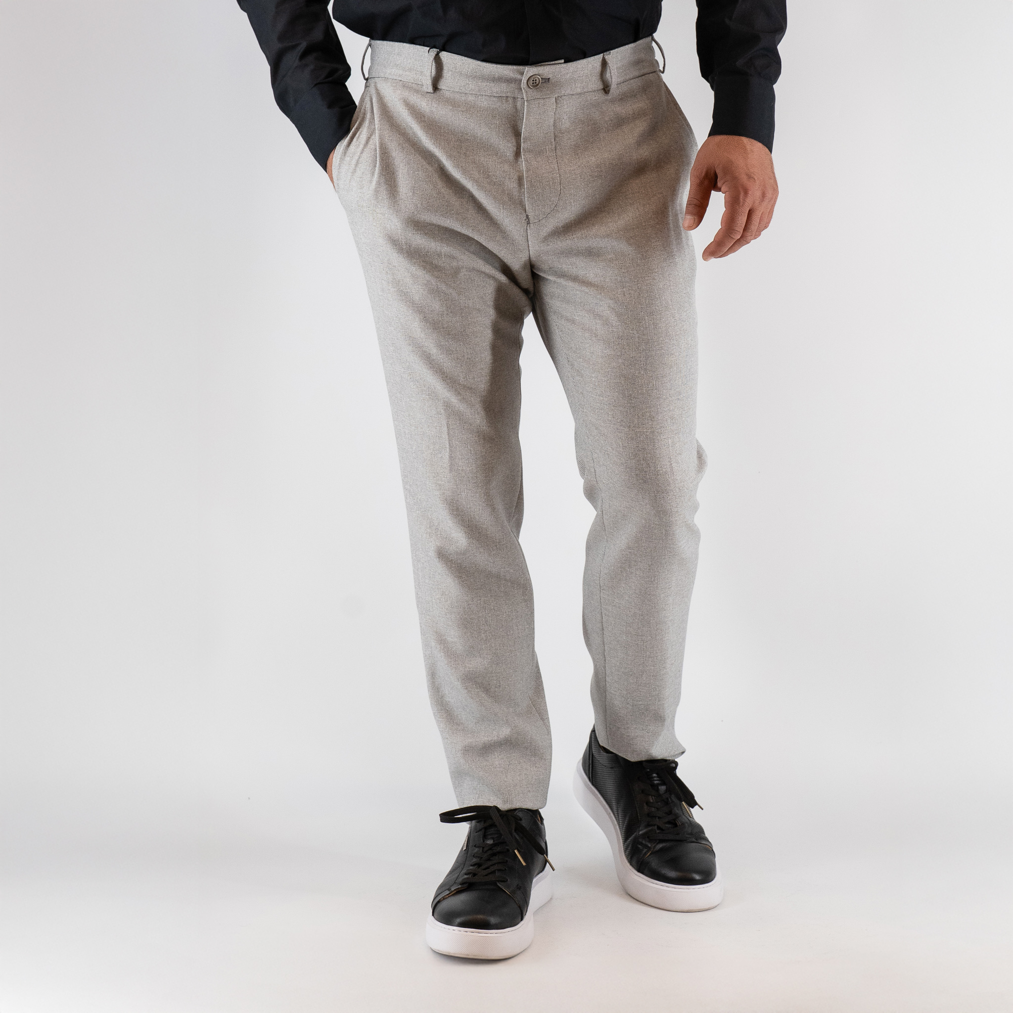 Παντελόνι με λάστιχο Guy Laroche γκρι αρζάν modern fit GLEW22004_2088_1 - Image 2