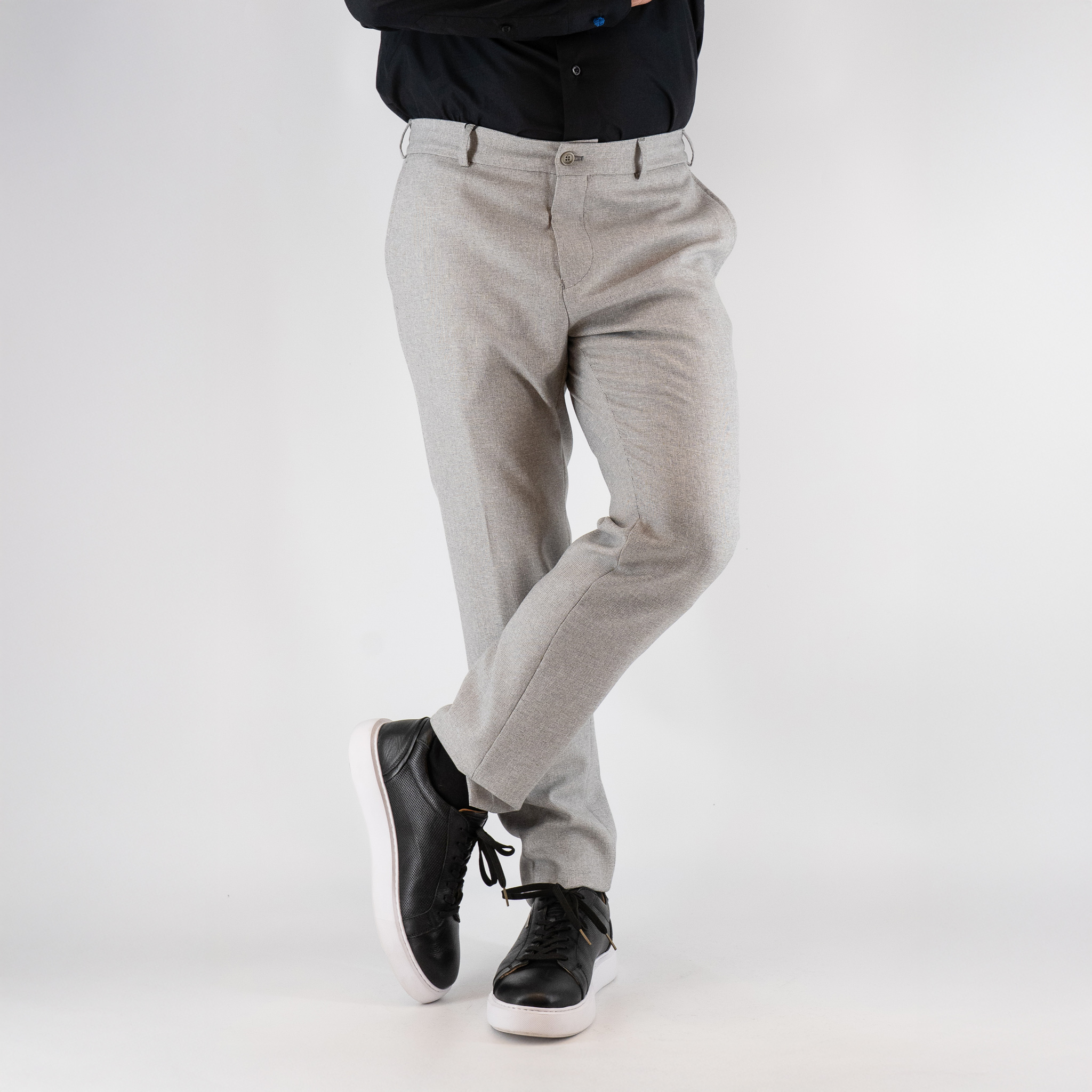 Παντελόνι με λάστιχο Guy Laroche γκρι αρζάν modern fit GLEW22004_2088_1