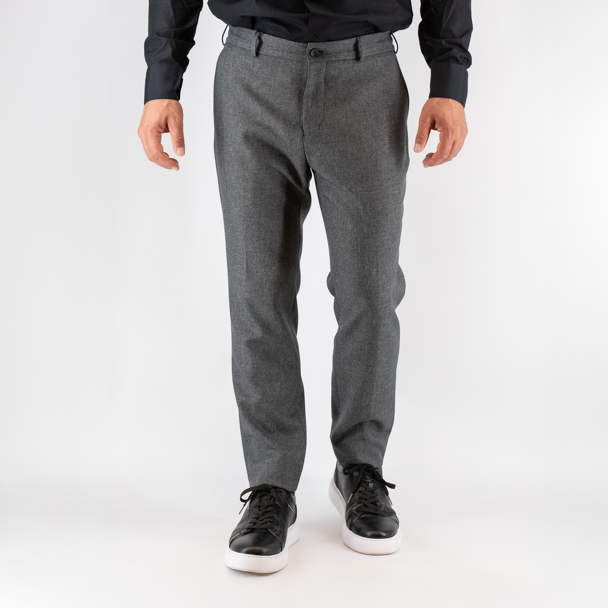 Παντελόνι με λάστιχο Guy Laroche γκρι modern fit GLEW22004_2088_5