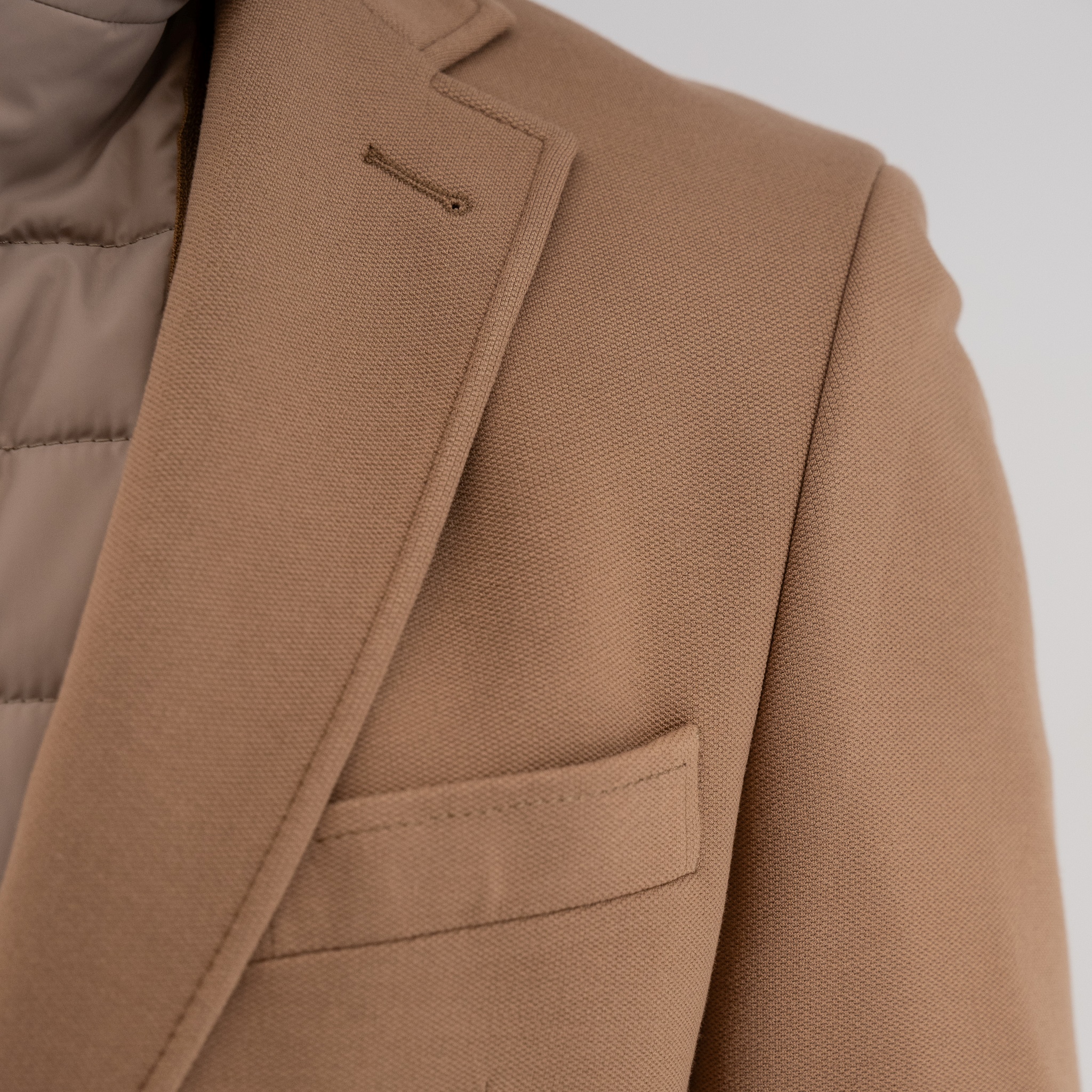 Σακάκι Guy Laroche μπεζ με αποσπώμενη κουκούλα fit line GLEW23003_10121K_F_40 - Image 13