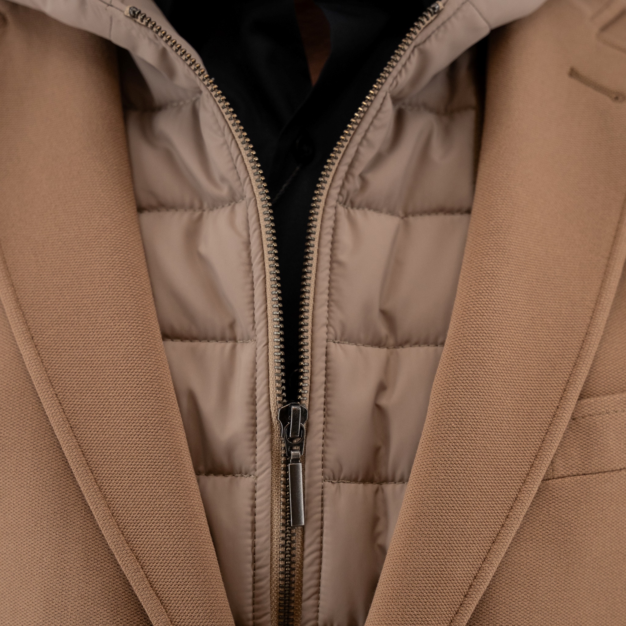 Σακάκι Guy Laroche μπεζ με αποσπώμενη κουκούλα fit line GLEW23003_10121K_F_40 - Image 11