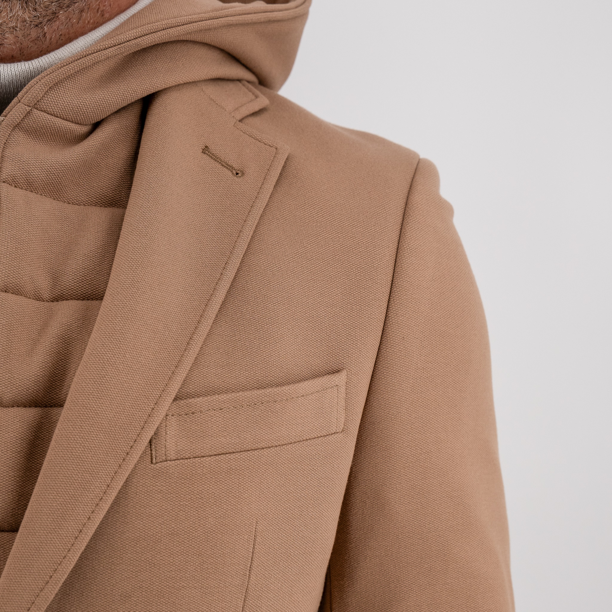 Σακάκι Guy Laroche μπεζ με αποσπώμενη κουκούλα fit line GLEW23003_10121K_F_40 - Image 19