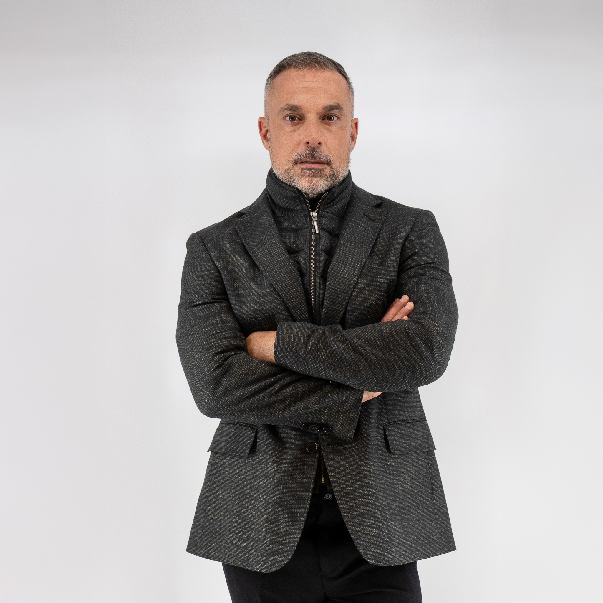 Σακάκι Guy Laroche λαδί με αποσπώμενη μόστρα fit line GLEW23605_10121VF_5 - Image 4