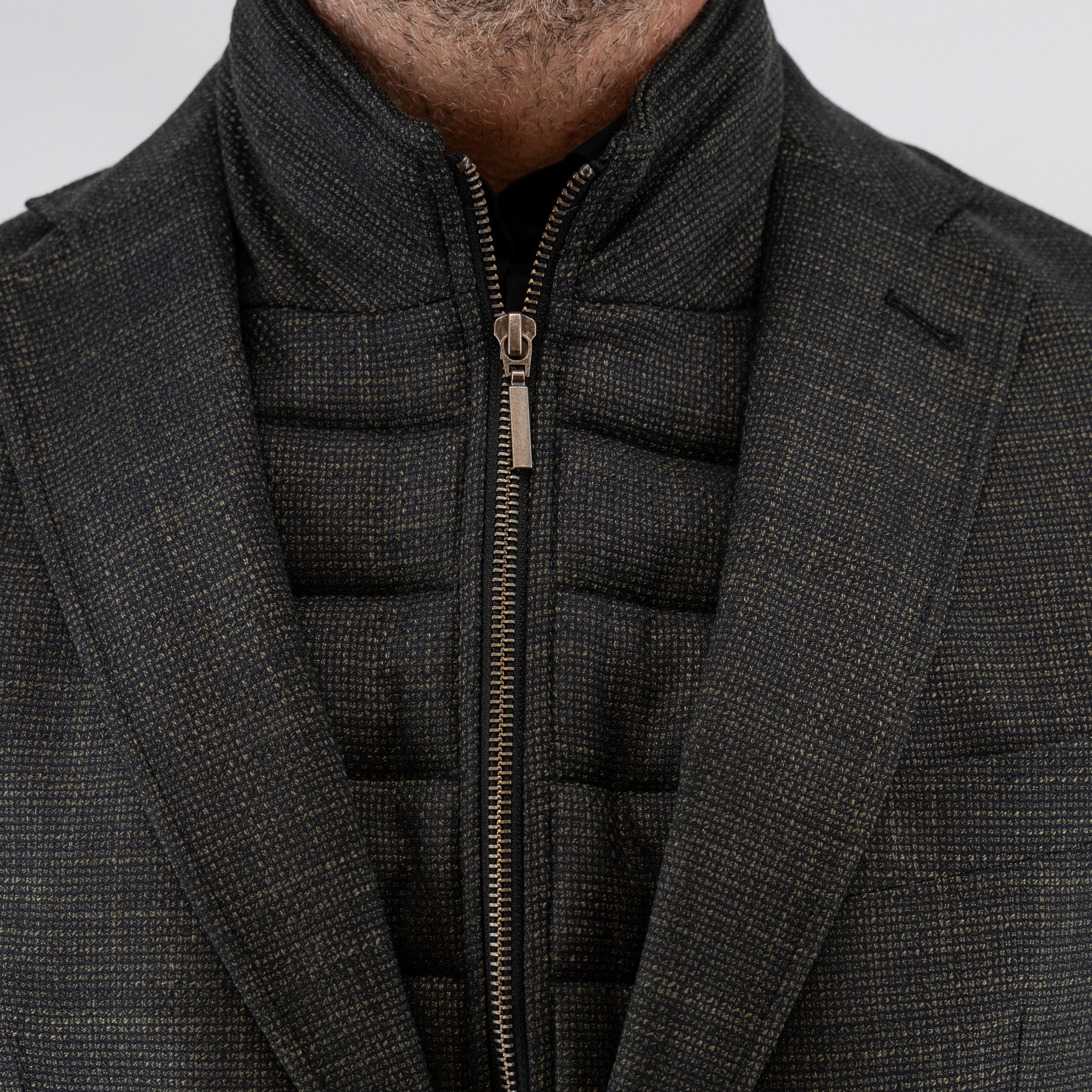 Σακάκι Guy Laroche λαδί με αποσπώμενη μόστρα fit line GLEW23605_10121VF_5 - Image 9