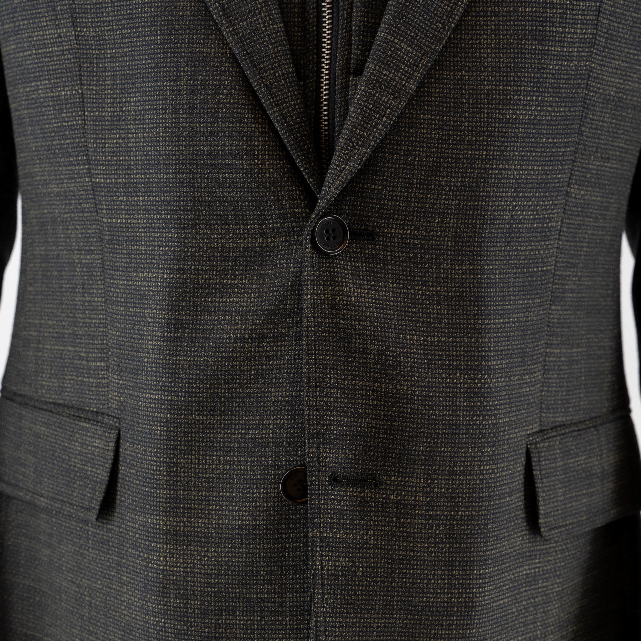 Σακάκι Guy Laroche λαδί με αποσπώμενη μόστρα fit line GLEW23605_10121VF_5 - Image 6