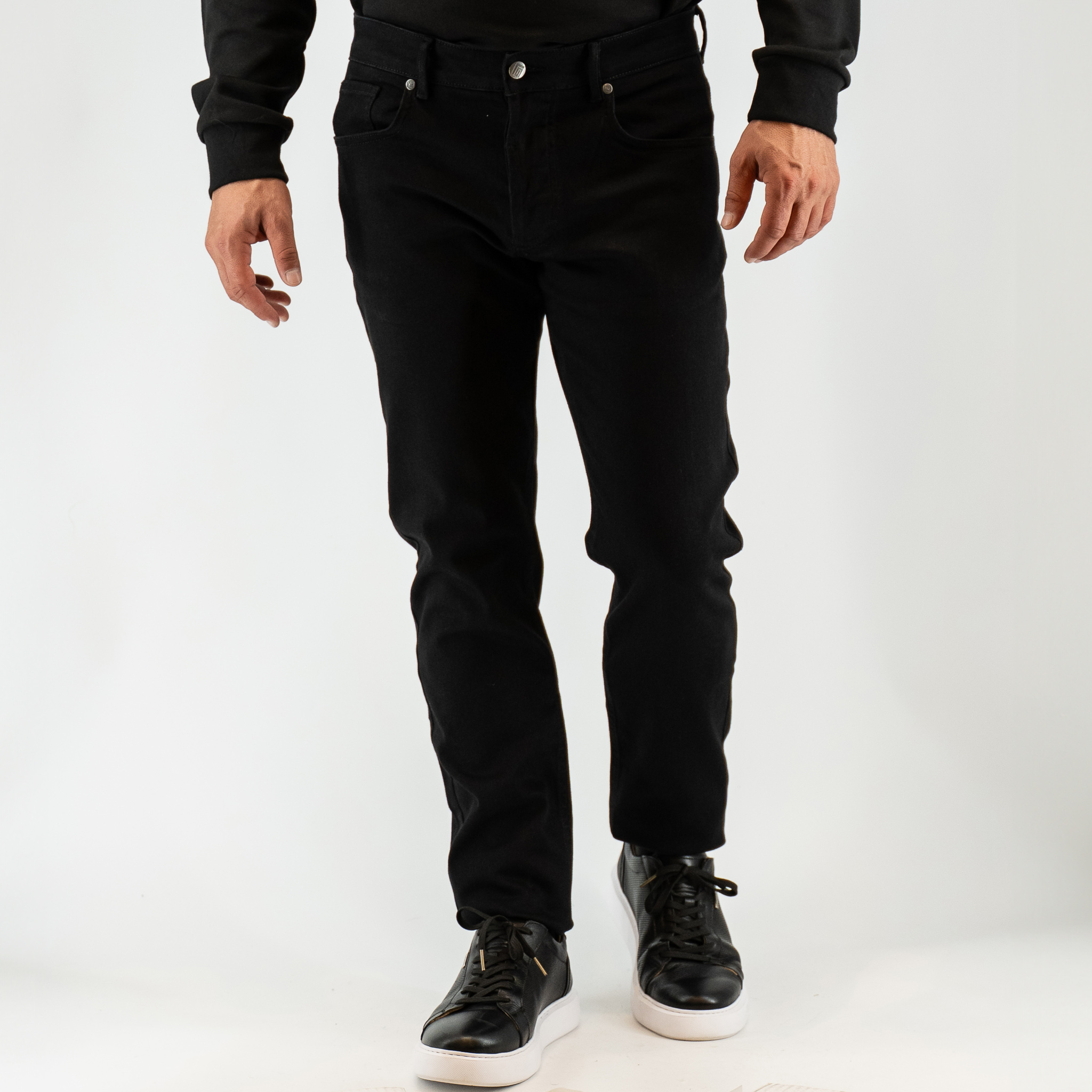 Παντελόνι Jean Guy Laroche πεντάτσεπο μαύρο regular fit GLEW25278_58817_1