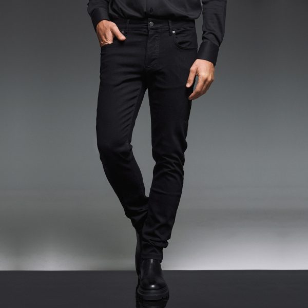 Παντελόνι Jean Guy Laroche πεντάτσεπο μαύρο regular fit GLEW25278_58817_1