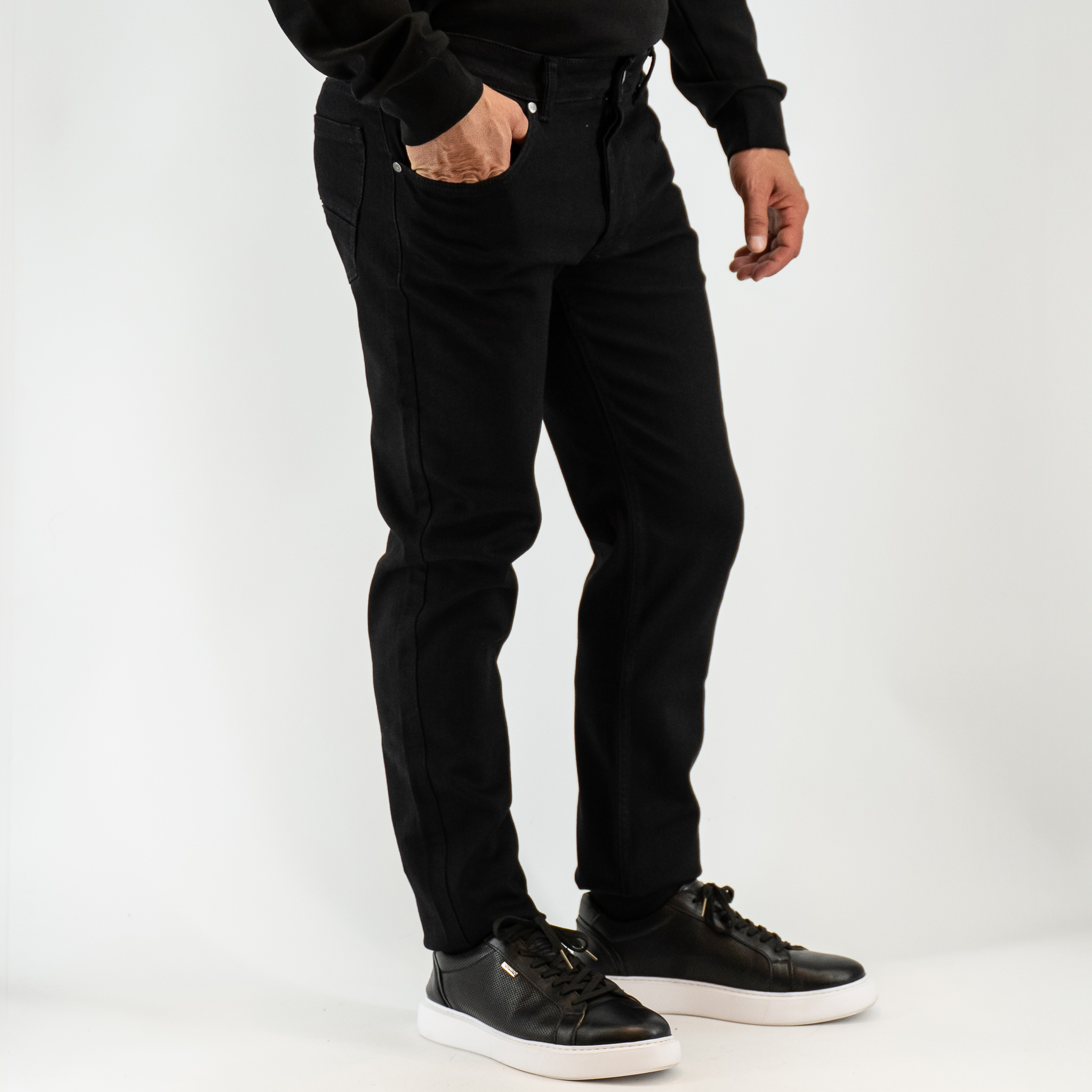 Παντελόνι Jean Guy Laroche πεντάτσεπο μαύρο regular fit GLEW25278_58817_1 - Image 2