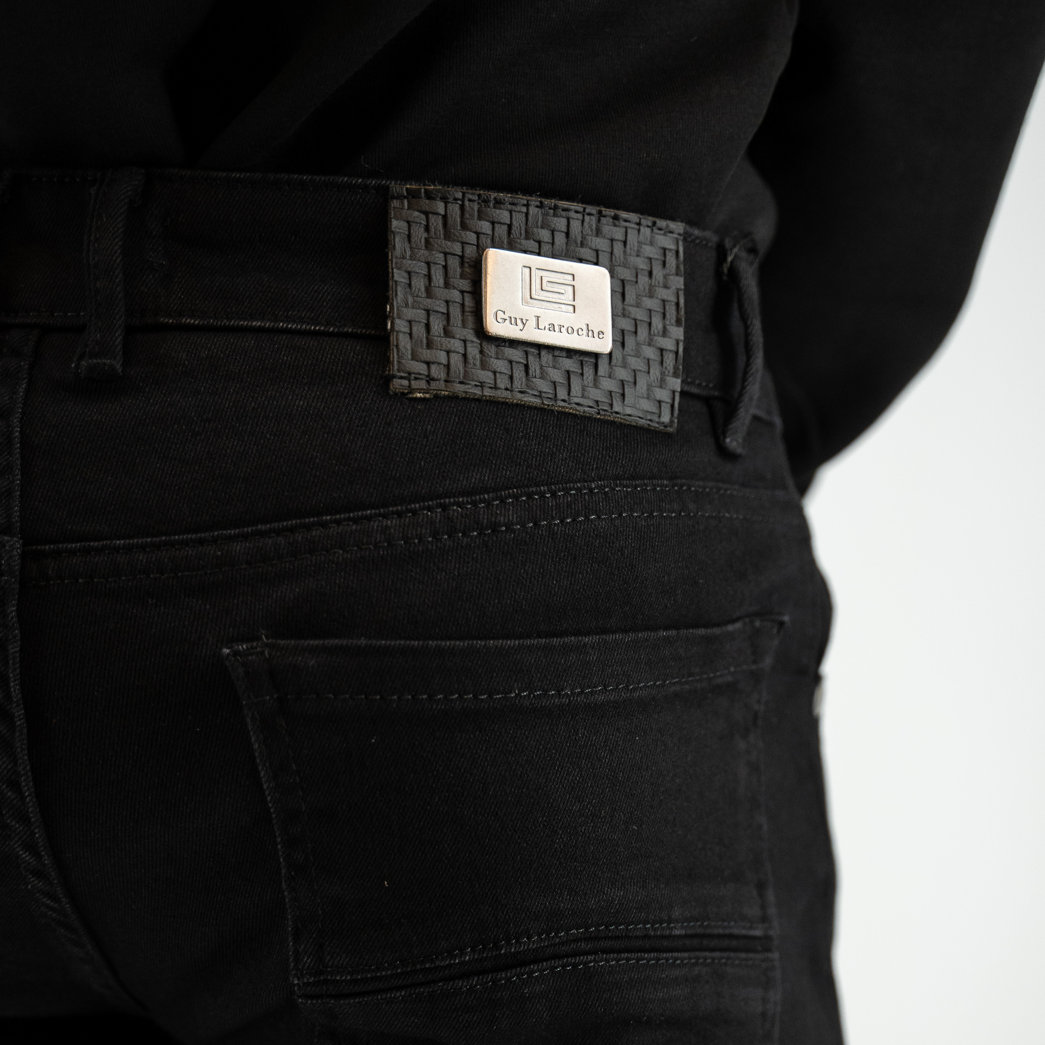 Παντελόνι Jean Guy Laroche πεντάτσεπο μαύρο regular fit GLEW25278_58817_1 - Image 3