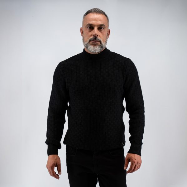 Πλεκτό λουπέτο Guy Laroche μαύρο regular fit GLEW27211_1 - XL, Μαύρο