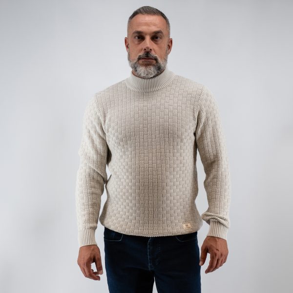 Πλεκτό λουπέτο Guy Laroche στο χρώμα του πάγου regular fit GLEW27211_3