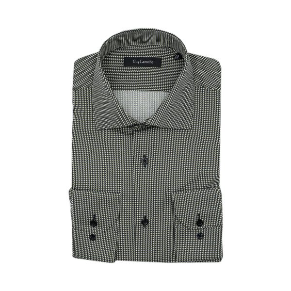 Πουκάμισο Guy Laroche λαδί με μικροσχέδιο regular fit GLEW28246_CL_1 - L, Λαδί