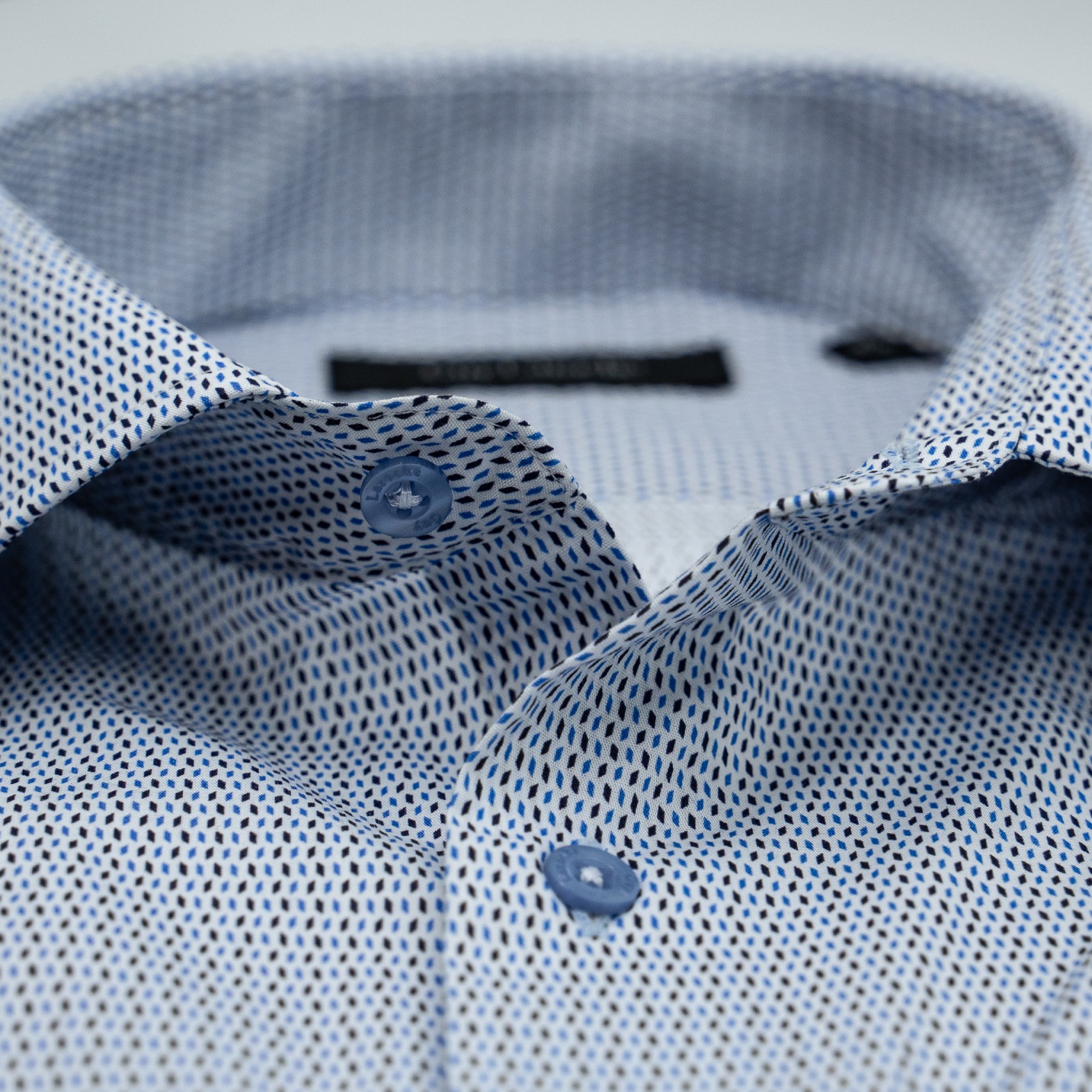 Πουκάμισο Guy Laroche σιέλ με μικροσχέδιο regular fit GLEW28246_CL_2 - Image 2