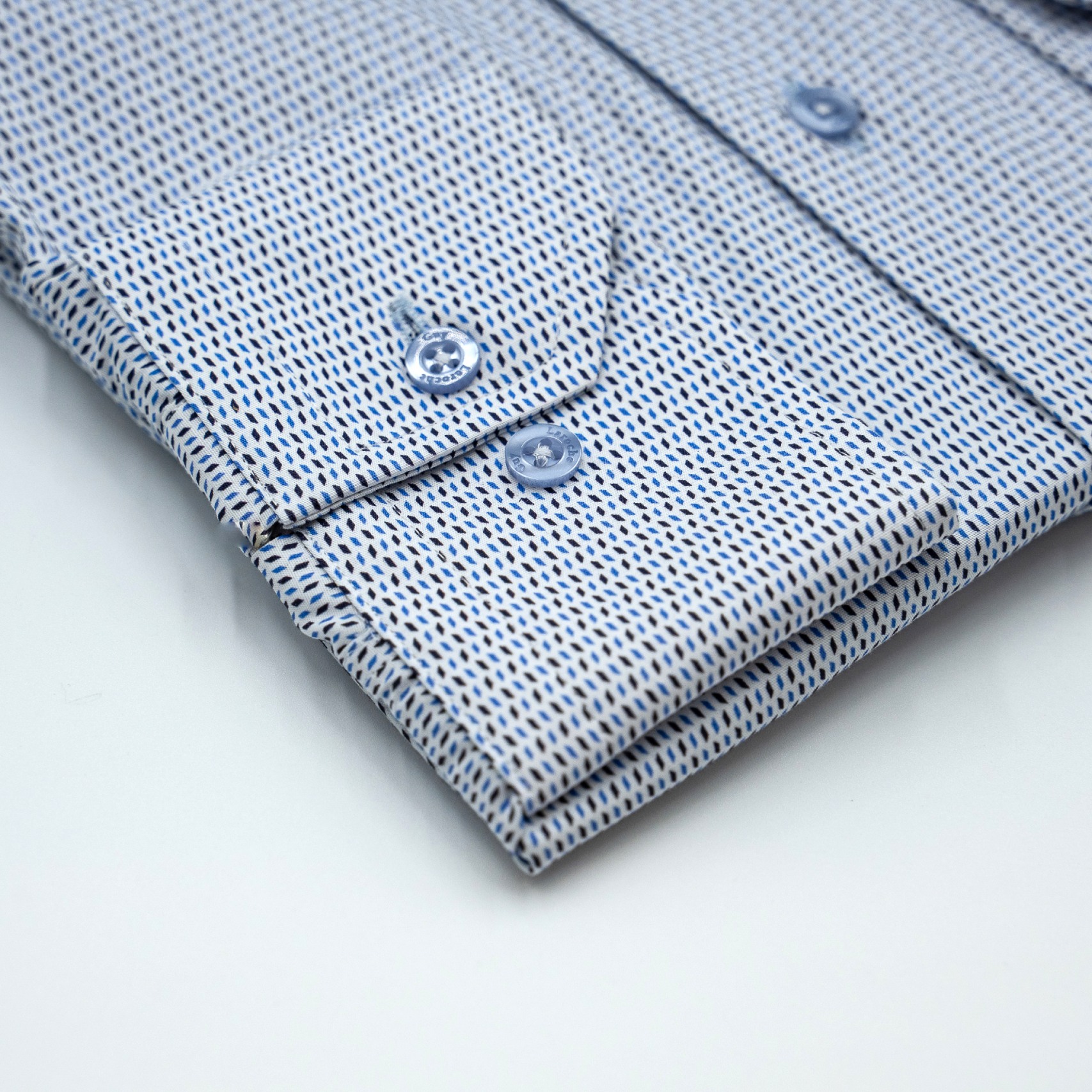 Πουκάμισο Guy Laroche σιέλ με μικροσχέδιο regular fit GLEW28246_CL_2 - Image 3