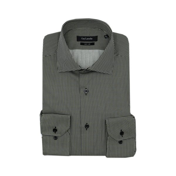 Πουκάμισο Guy Laroche λαδί με μικροσχέδιο fit line GLEW28246_SL_1 - 2XL, Λαδί