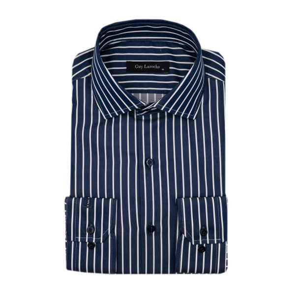 Πουκάμισο ριγέ Guy Laroche μπλε regular fit GLEW28260_CL_5 - 2XL, Μπλε