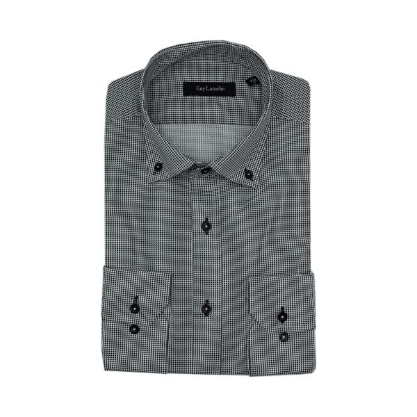 Πουκάμισο Guy Laroche ασπρόμαυρο πιε ντε πουλ regular fit GLEW28703_BD_1 - 2XL, α/μ