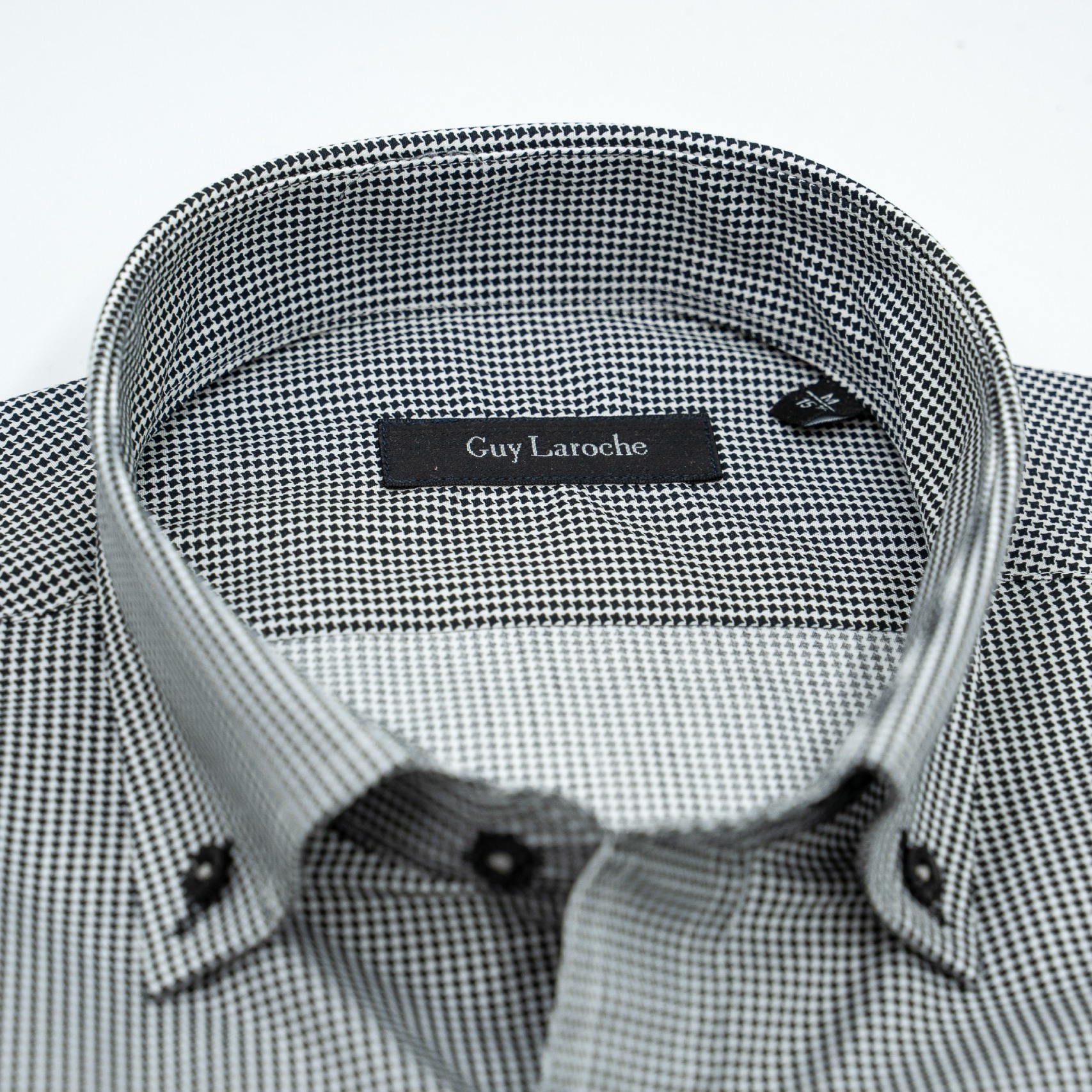 Πουκάμισο Guy Laroche ασπρόμαυρο πιε ντε πουλ regular fit GLEW28703_BD_1 - Image 3