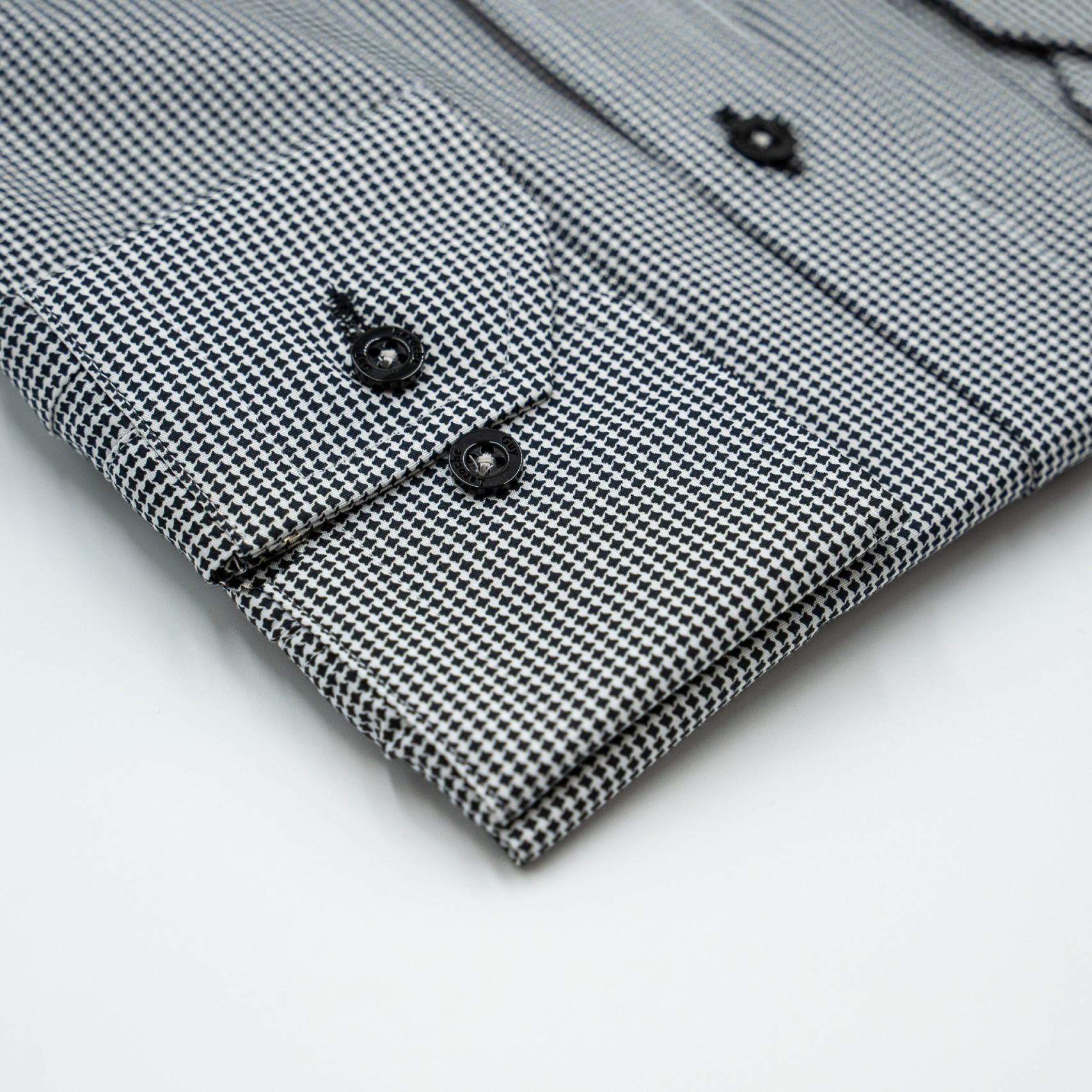 Πουκάμισο Guy Laroche ασπρόμαυρο πιε ντε πουλ regular fit GLEW28703_BD_1 - Image 4