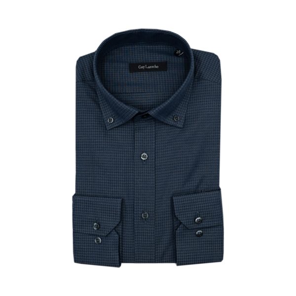 Πουκάμισο Guy Laroche μπλε πιε ντε πουλ regular fit GLEW28706_BD_3 - XL, Μπλε