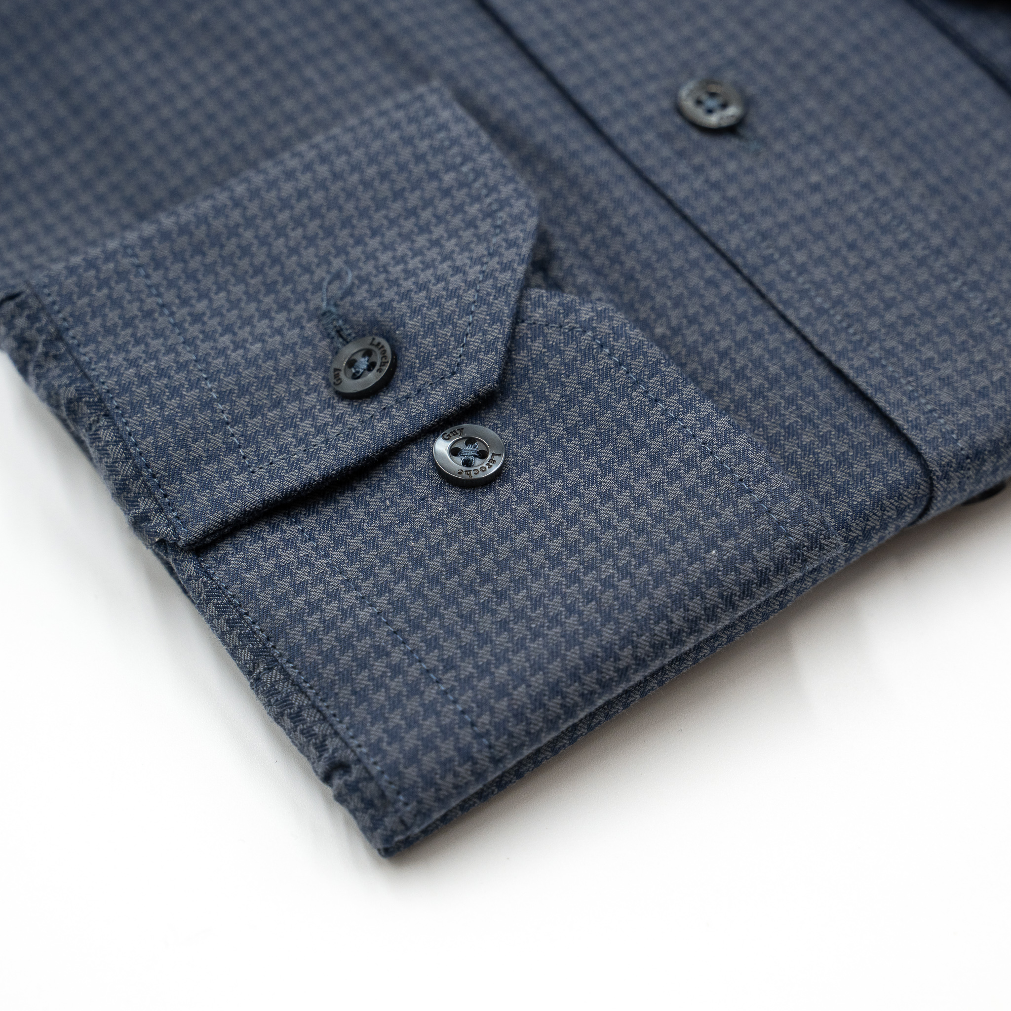 Πουκάμισο Guy Laroche μπλε πιε ντε πουλ regular fit GLEW28706_BD_3 - Image 3