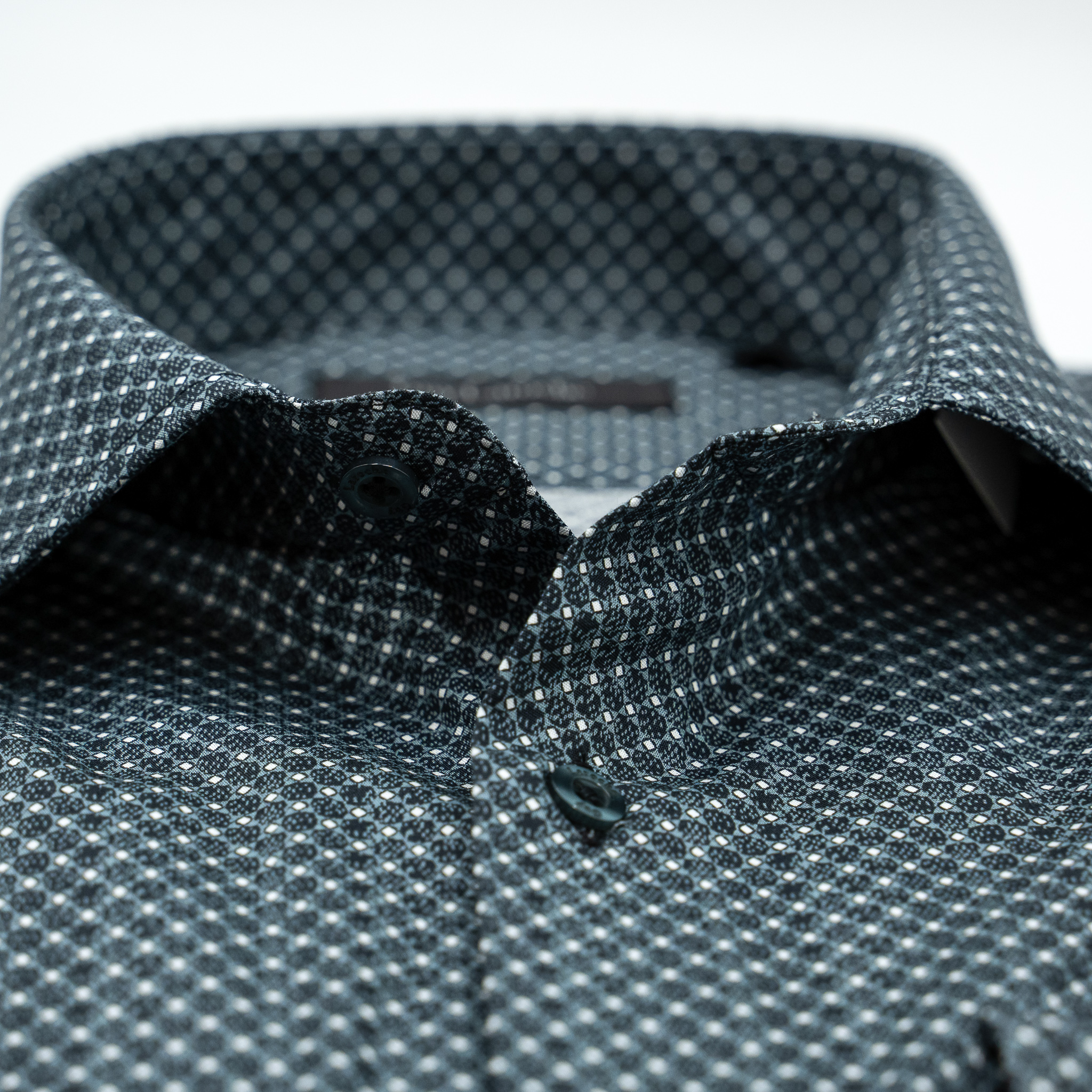 Πουκάμισο Guy Laroche γκρι με μικροσχέδιο regular fit GLEW28712_CL_2 - Image 2