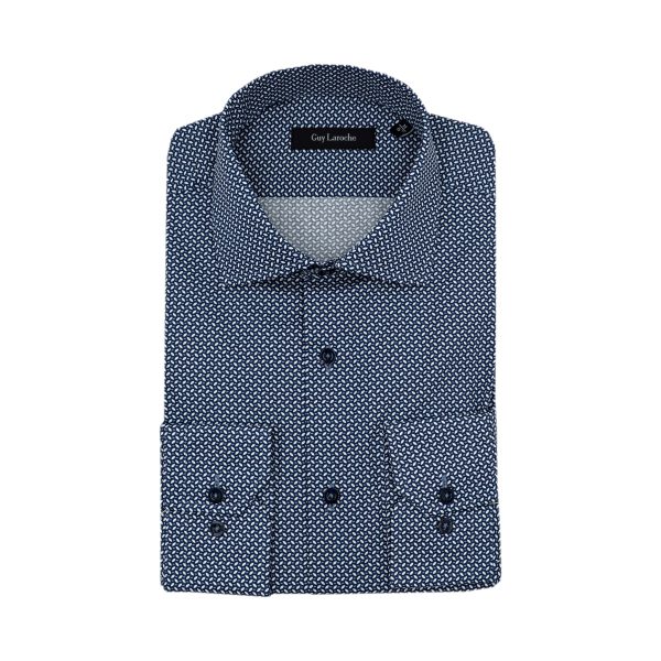 Πουκάμισο Guy Laroche μπλε με μικροσχέδιο regular fit GLEW28717_CL_3 - L, Μπλε