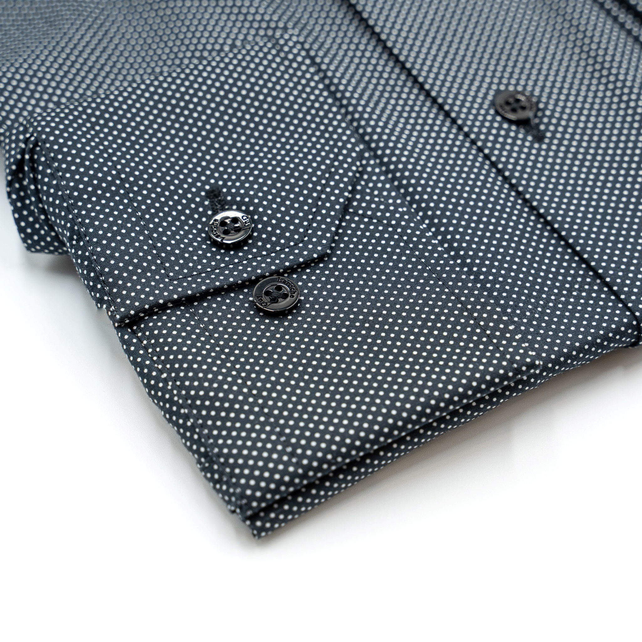 Πουκάμισο Guy Laroche μαύρο πουά regular fit GLEW28717_CL_4 - Image 3