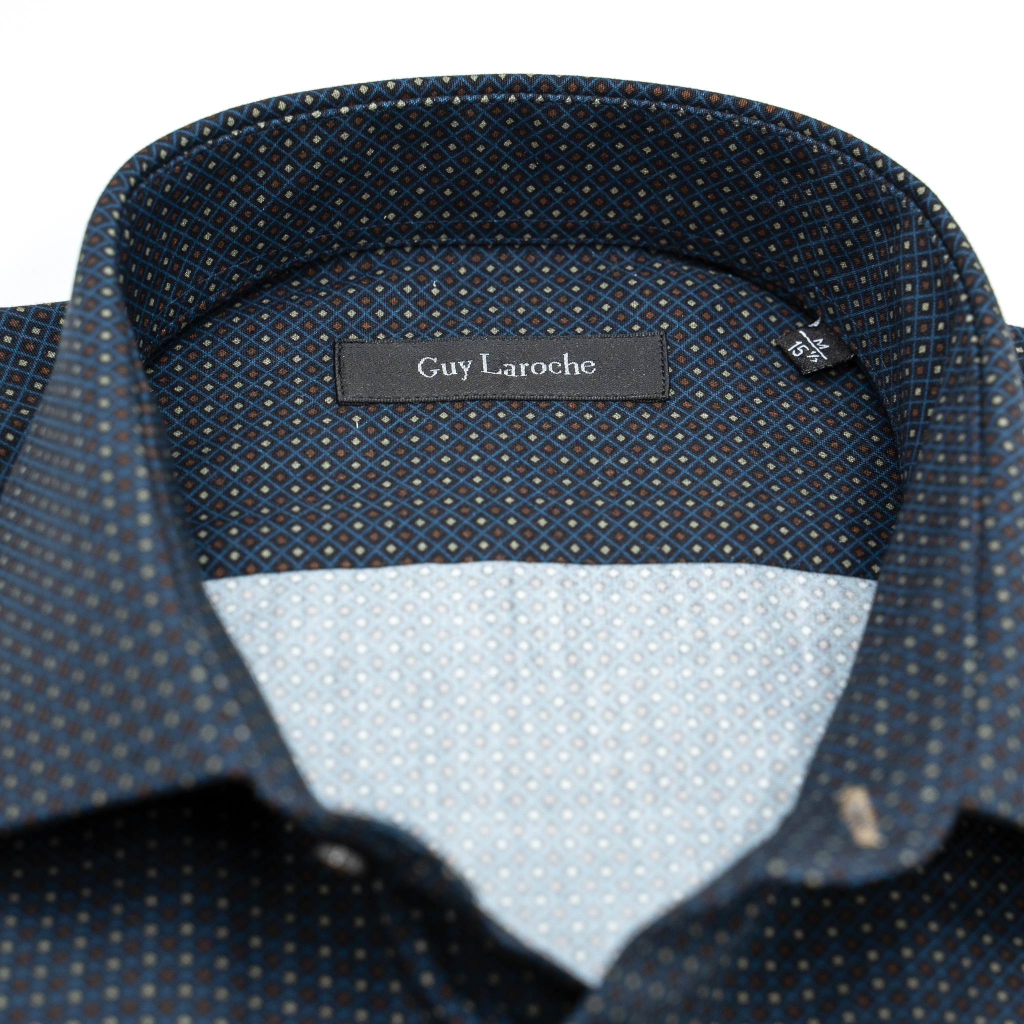 Πουκάμισο Guy Laroche μπλε με μικροσχέδιο regular fit GLEW28718_CL_2 - Image 4