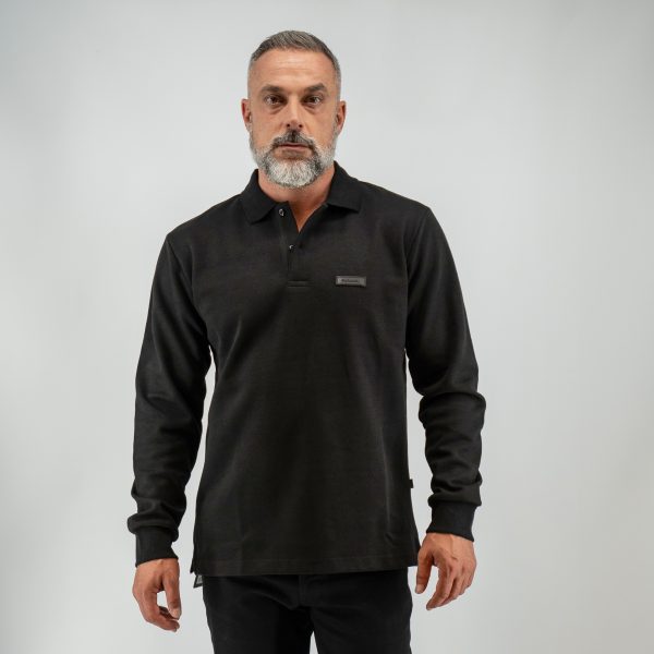 Μπλούζα Guy Laroche μαύρη πόλο regular fit GLEW29201A_17 - M, Μαύρο