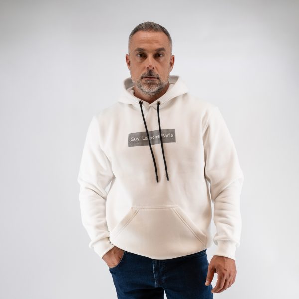 Μπλούζα Hoodie Guy Laroche λευκή regular fit GLEW29550H_16