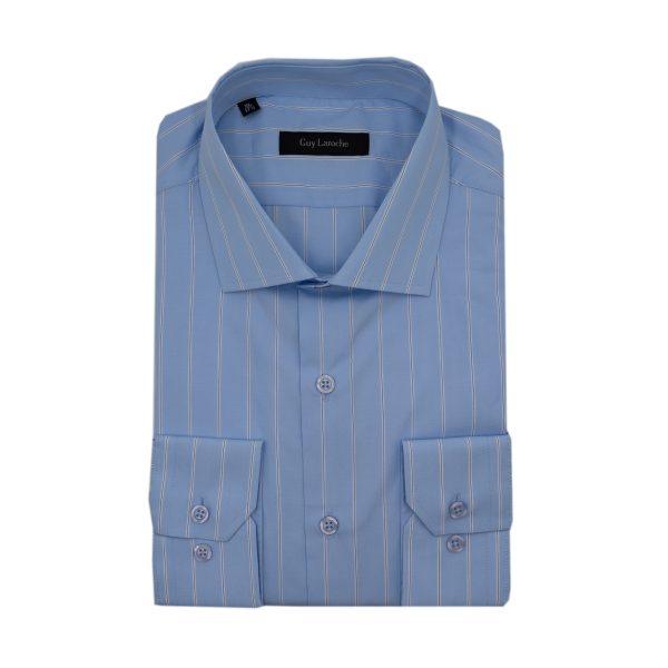 Πουκάμισο Guy Laroche σιέλ ριγέ regular fit GLFS18311_CL_1