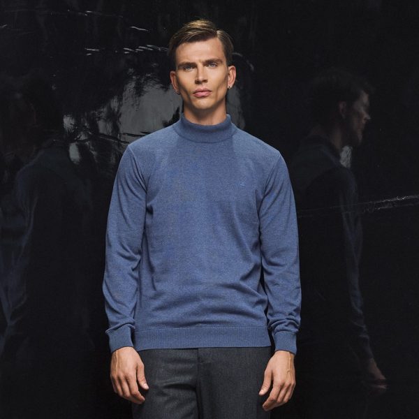 Πλεκτό λουπέτο Guy Laroche ραφ μελανζέ regular fit GLEW27852_4