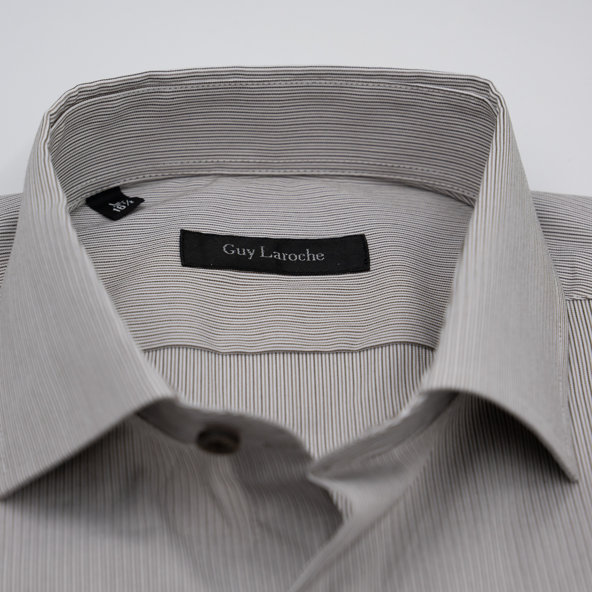 Πουκάμισο Guy Laroche καφέ ριγέ regular fit GLFS18312_CL_1 - Image 4