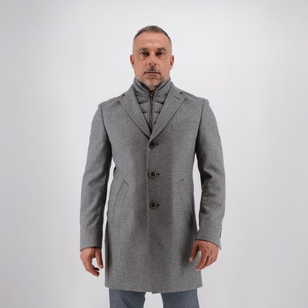 Ημίπαλτο με αποσπώμενη μόστρα Guy Laroche γκρι αρζάν fit line GLEW26008_CK.250VF_616