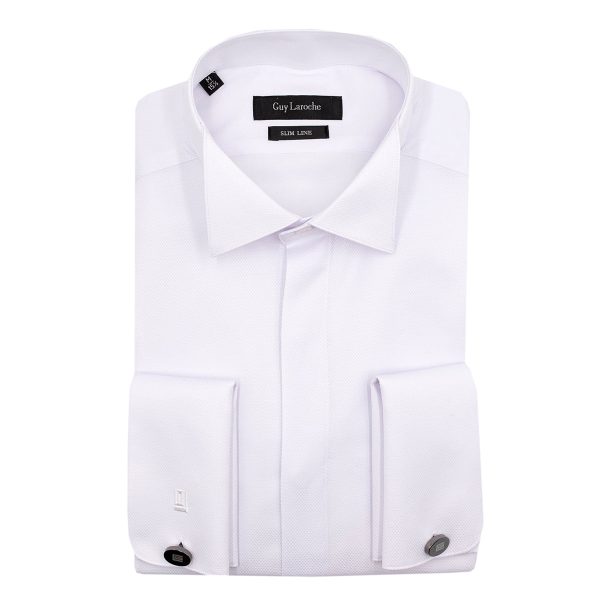 Πουκάμισο σμόκιν Guy Laroche λευκό slim fit GLES18268_SLSM_1