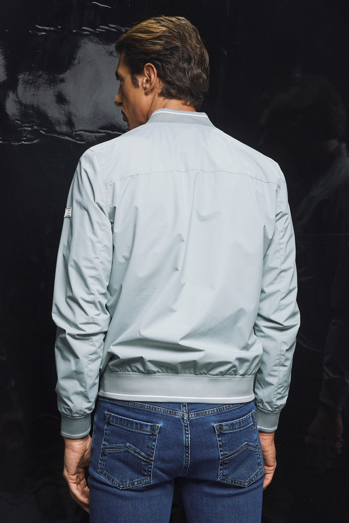 Μπουφάν καλοκαιρινό με λάστιχο Guy Laroche στο χρώμα της μέντας regular fit GLES41359_05 - Image 8