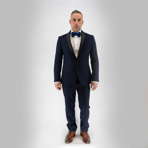 Κοστούμι σμόκιν Guy Laroche μπλε με σατέν πέτο fit line GL2021124_10122_8