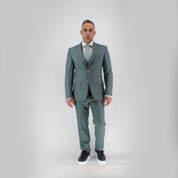 Κοστούμι με γιλέκο Guy Laroche βεραμάν fit line GL2311176_10121_12