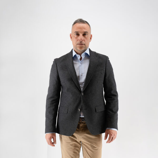 Σακάκι καρώ Guy Laroche γκρι fit line GL63105_10121_1