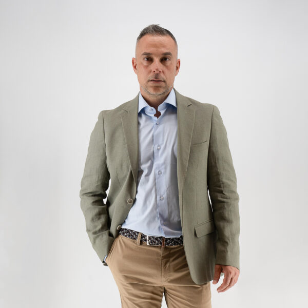 Σακάκι λινό Guy Laroche σπαγγί μισόφοδρο fit line GLDS13154_10854_6