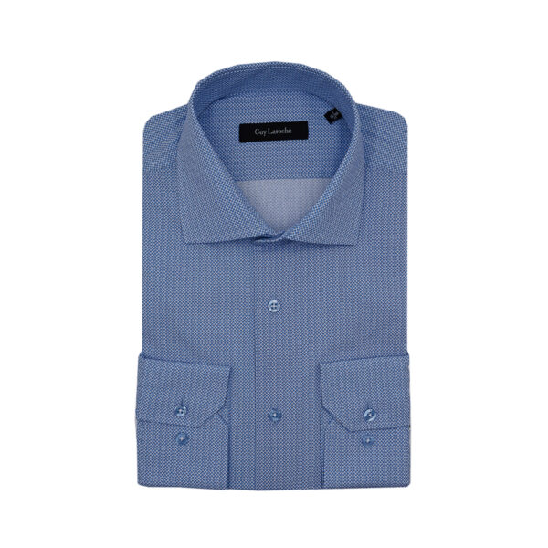 Πουκάμισο Guy Laroche με μικροσχέδιο ρουά regular fit GLFS18221_CL_3