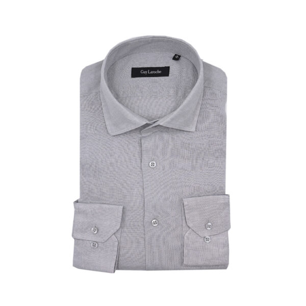 Πουκάμισο λινό Guy Laroche γκρι regular fit GLFS18355_CL_4