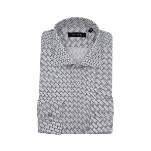 Πουκάμισο Guy Laroche με μπλε και γκρι μικροσχέδιο regular fit GLFS18711_CL_1