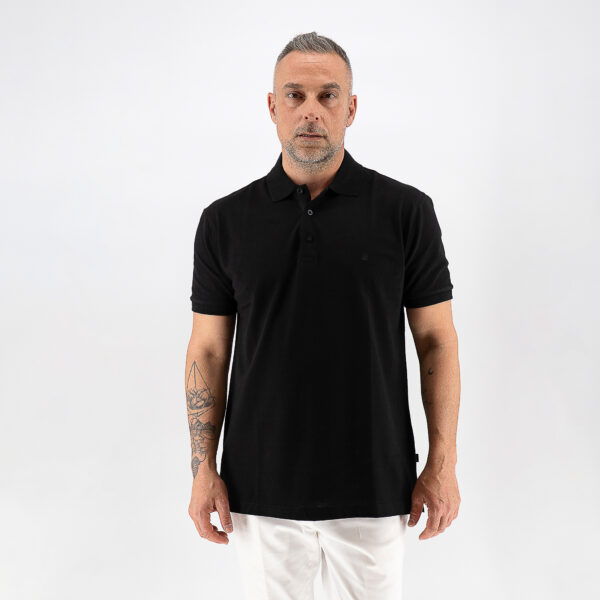 Μπλούζα πόλο Guy Laroche μαύρο regular fit GLFS19001_17 - 3XL, Μαύρο